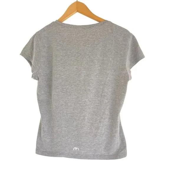 Ladies Cap Short Sleeve Round Scoop Neck Plain T-Shirt Fitted Tee Top UK 14 - Picture 2 of 10
